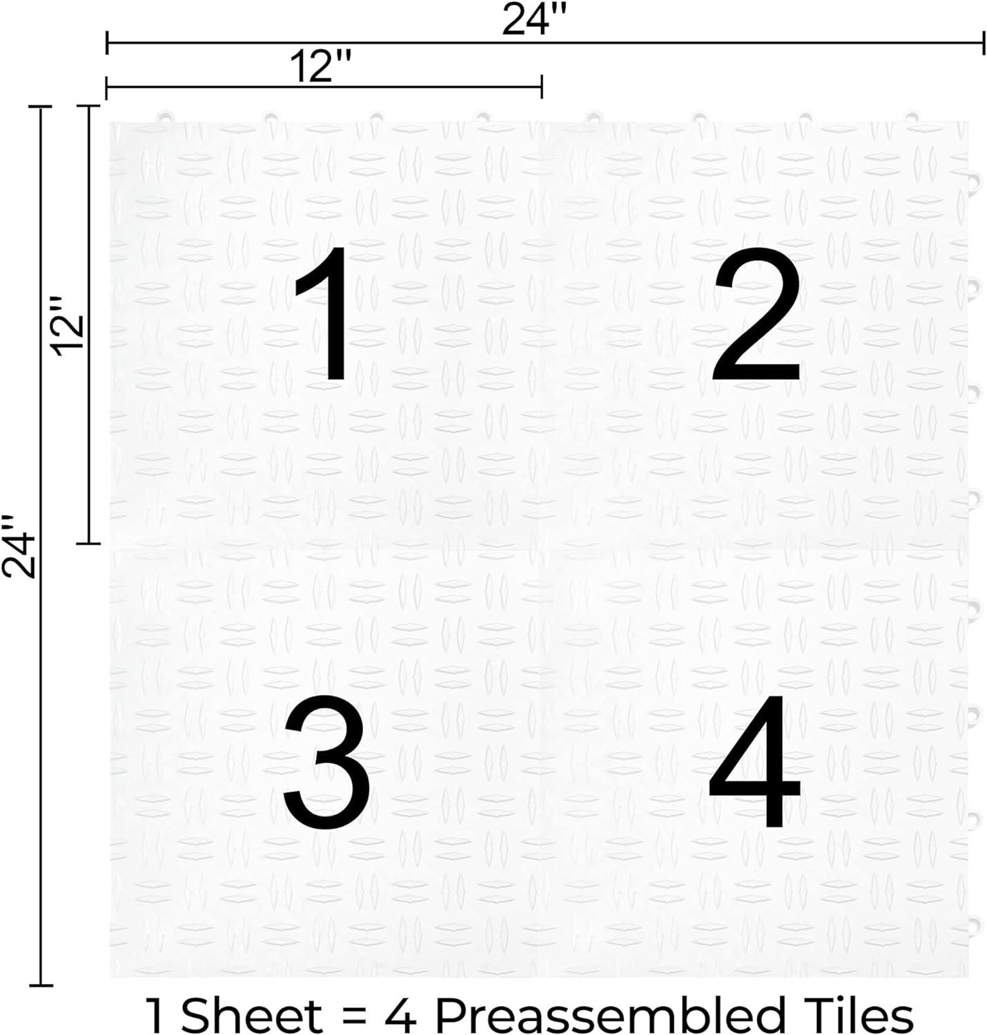 Diamond MotorDeck 12'' W x 12'' L Garage Flooring Tiles in Black