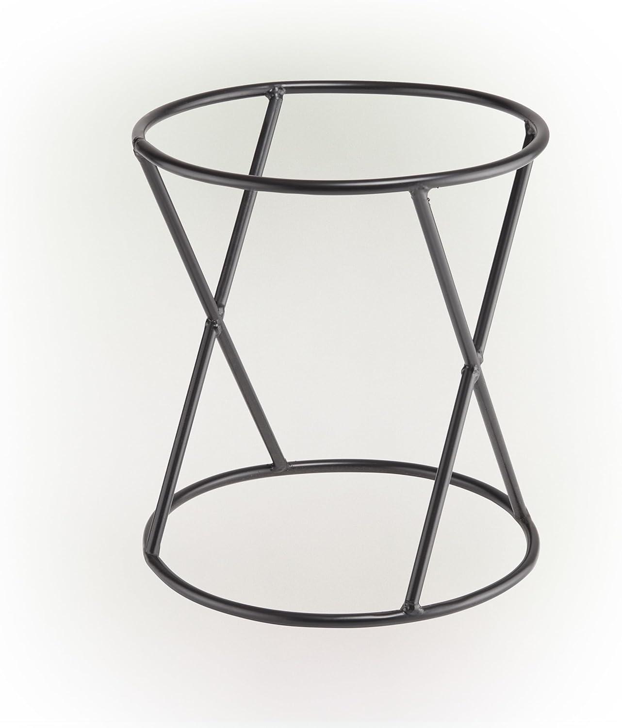 Alpine Corporation 10" x 11" Metal Gazing Globe Display Stand, Black