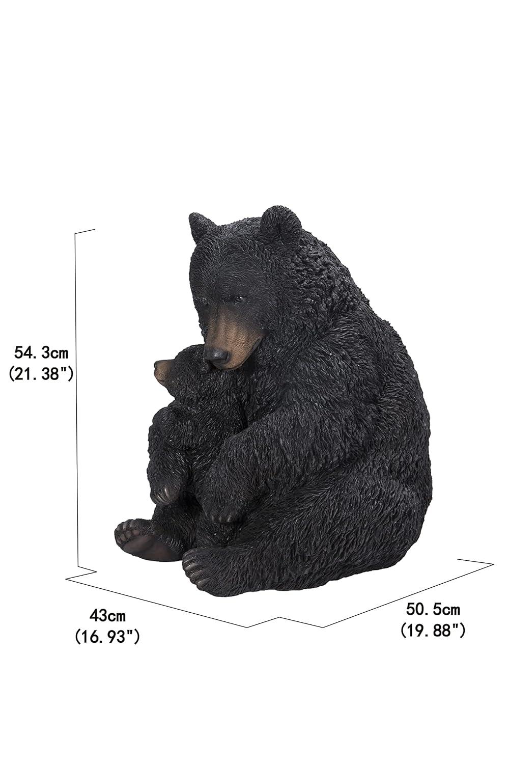 Hi-Line Gift Ltd. Bear Mother and Child Embracing Statue