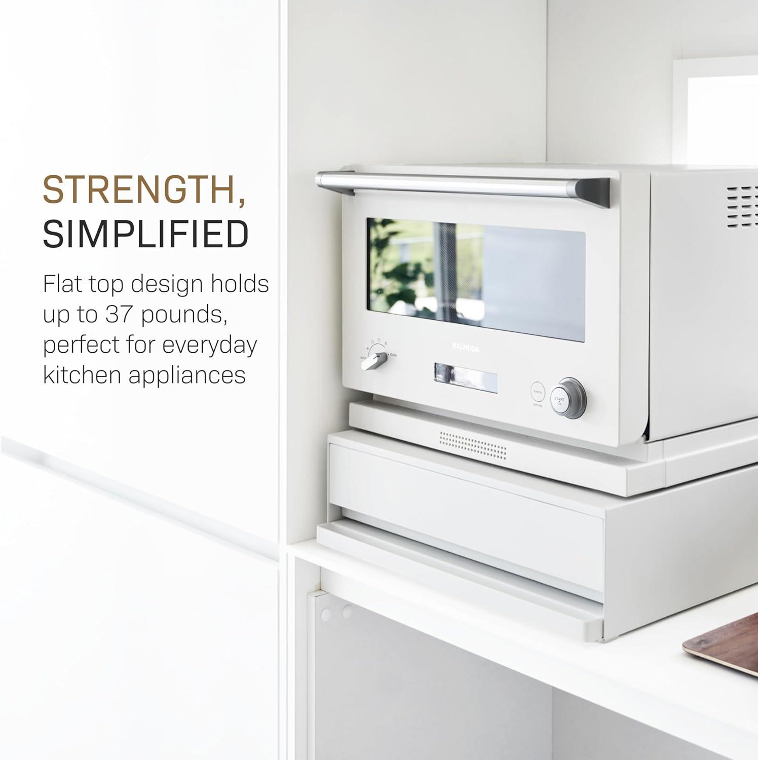 Yamazaki Home Yamazaki Home Countertop Drawer With Pull-Out Shelf, Steel, Holds 37 Lbs