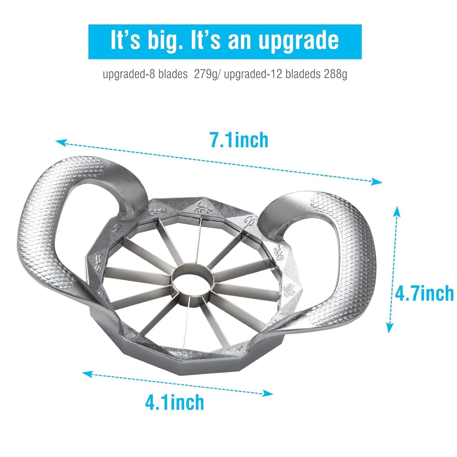 Apple Slicer, HEAVY DUTY Apple Corer, 8-Blade Stainless Steel Apple Cutter Divider Pitter ，Sturdy and Sharp