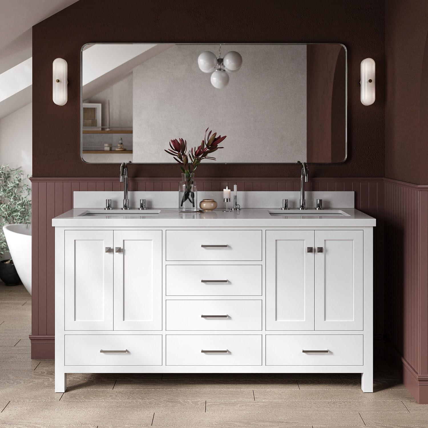 Ariel A055swqovo Cambridge 55" Free Standing Single Basin Vanity Set - White