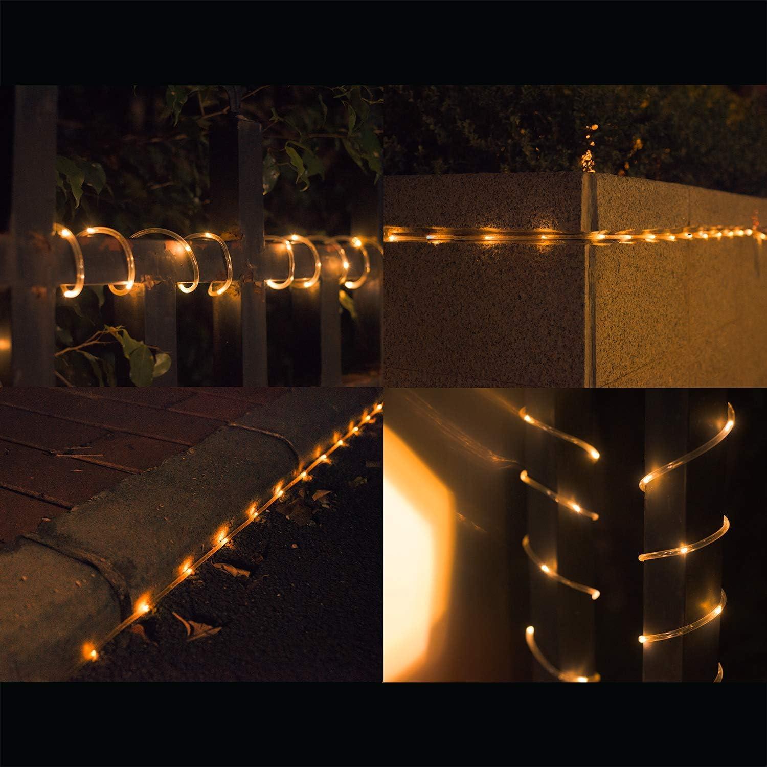 120 LED Rope Lights Battery Powered Light String 40ft 8 Patterns Fairy Lights with Remote Control Outdoor Decorative Lights, Christmas Decorations (Multi-color)