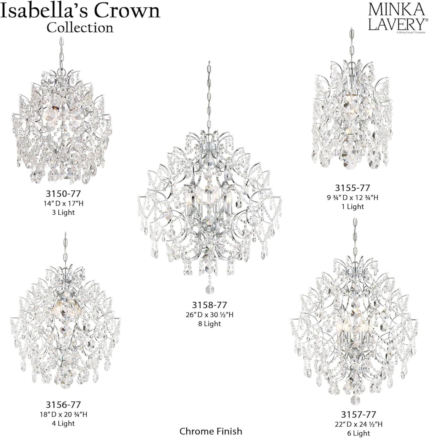 Minka Lavery Minka-Lavery Isabella's Crown 18" Wide Chrome Crystal Chandelier