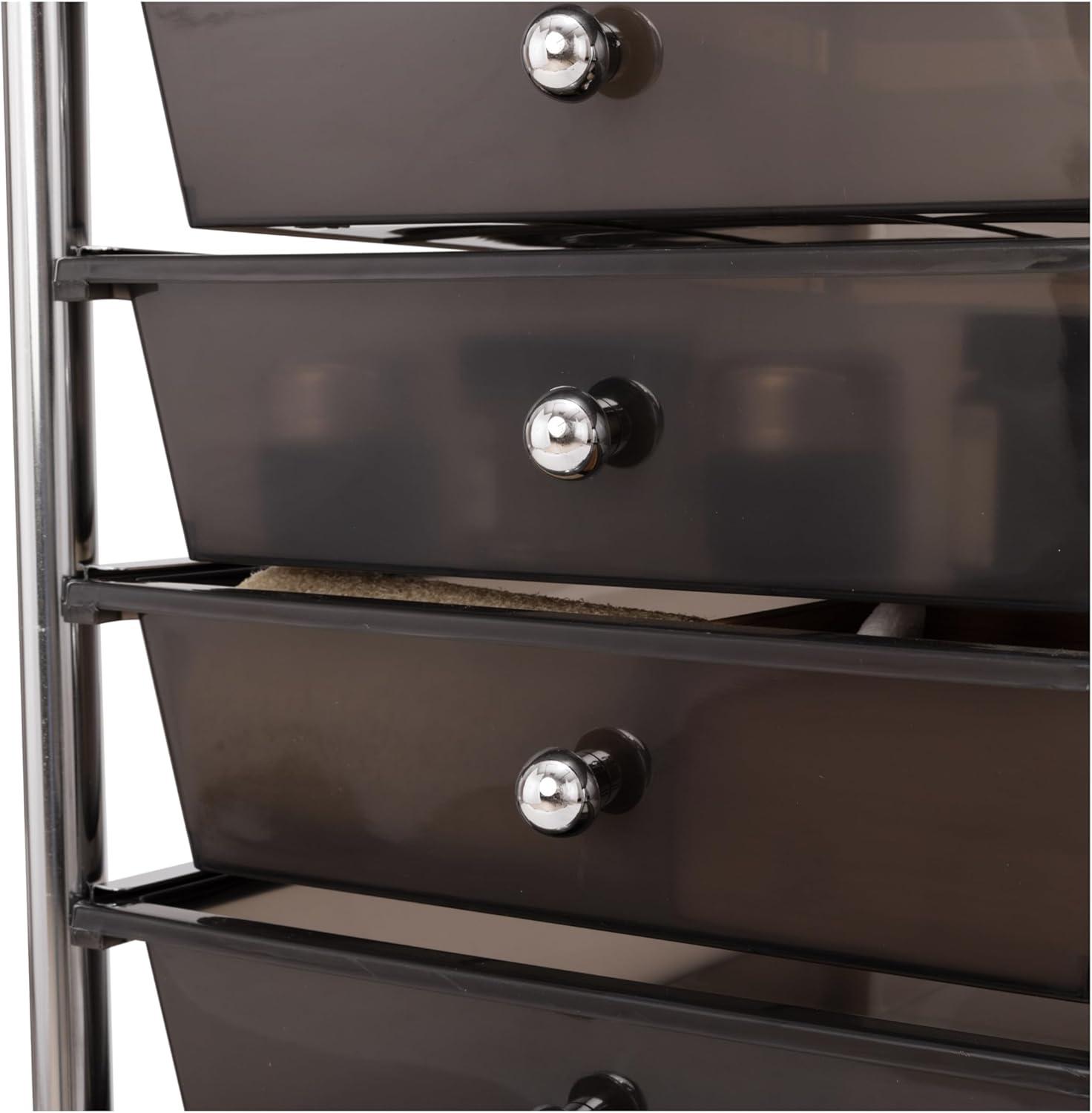 10-Drawer Organizer Cart, Black by Seville Classics