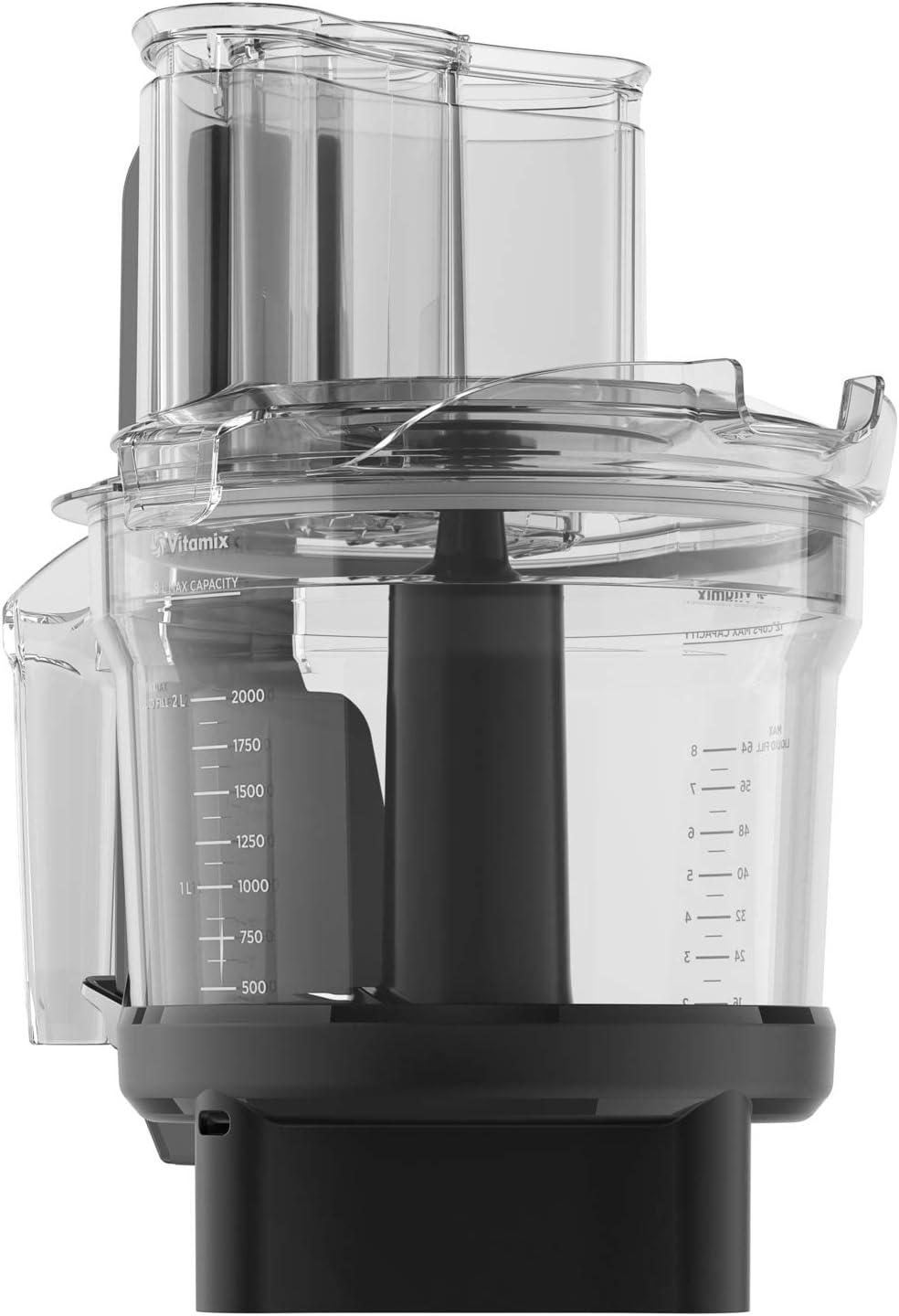 Vitamix Ascent Series 12-Cup Food Processor Attachment Black: BPA-Free, Dishwasher-Safe, Blender Accessory