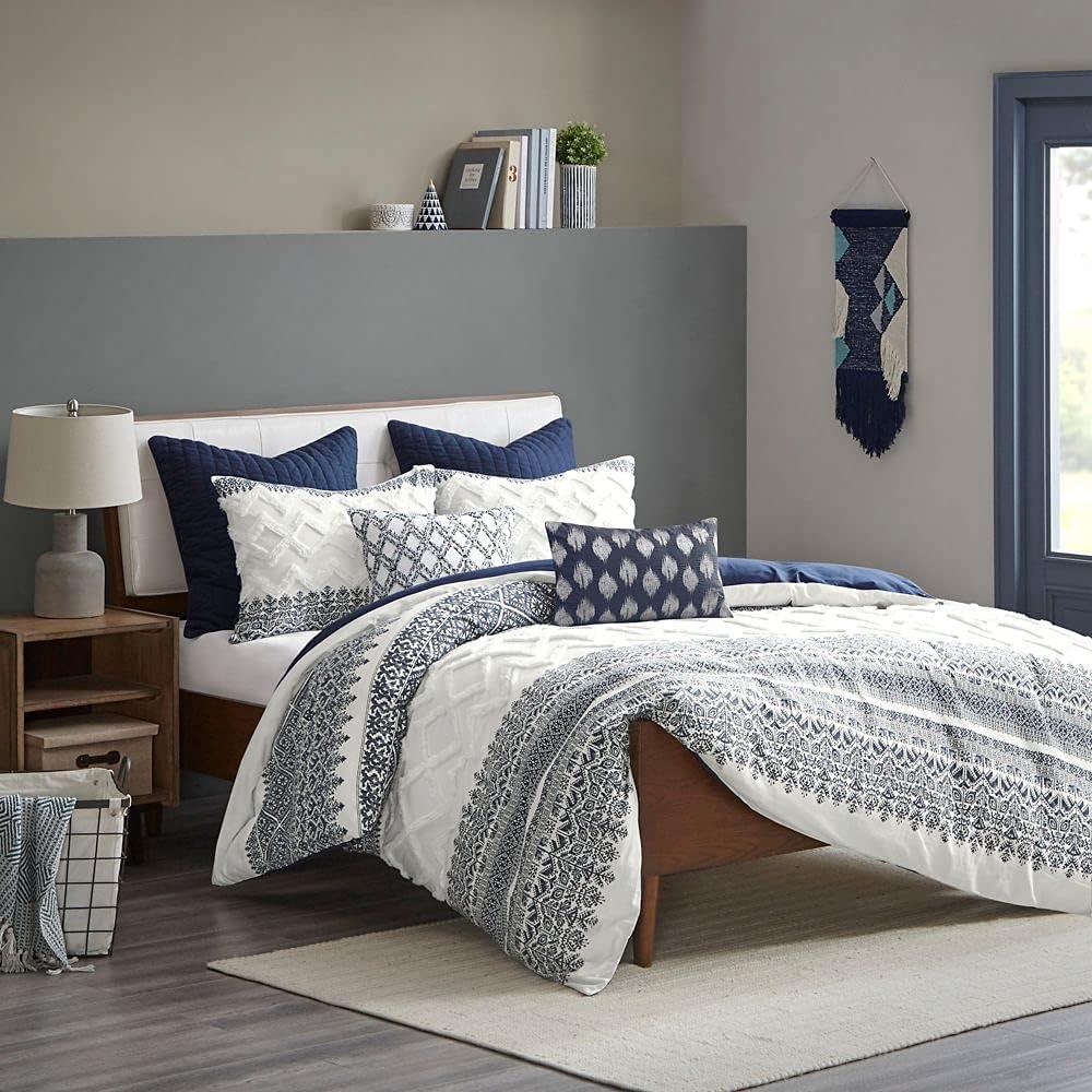 INK+IVY Mila 3 Piece Cotton Comforter Set with Chenille Tufting