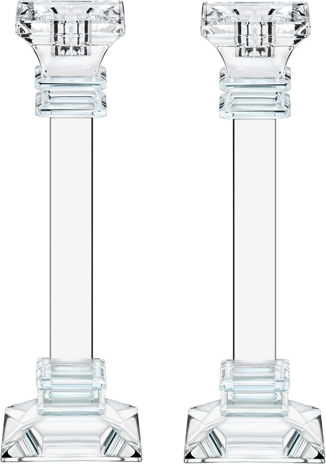 Elegant 11.8" Crystal Candlestick Holders Set of 2