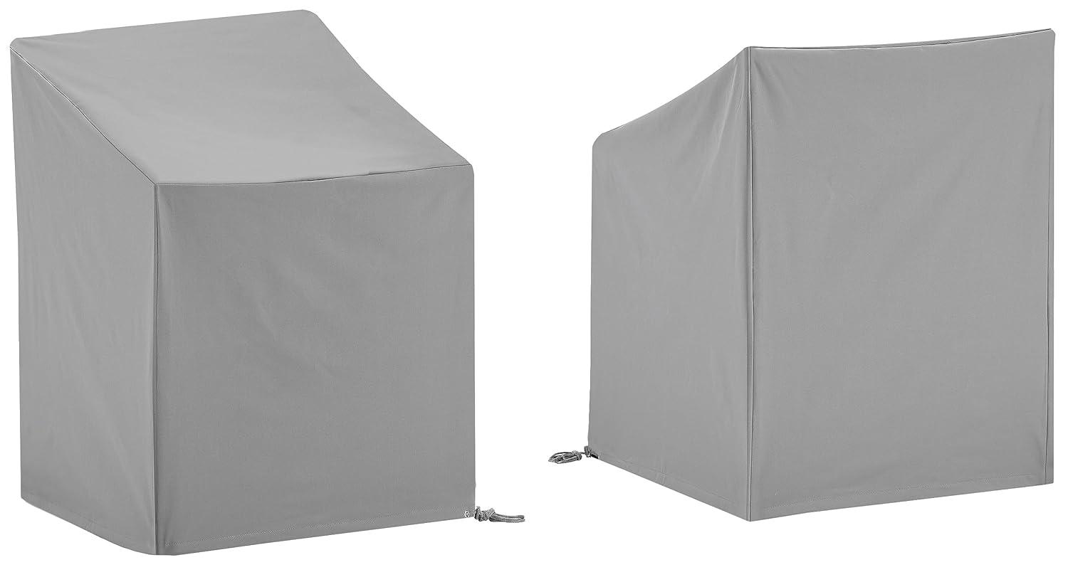 Outdoor Dining Arm Chair Furniture Cover Set, Gray - 2 Piece