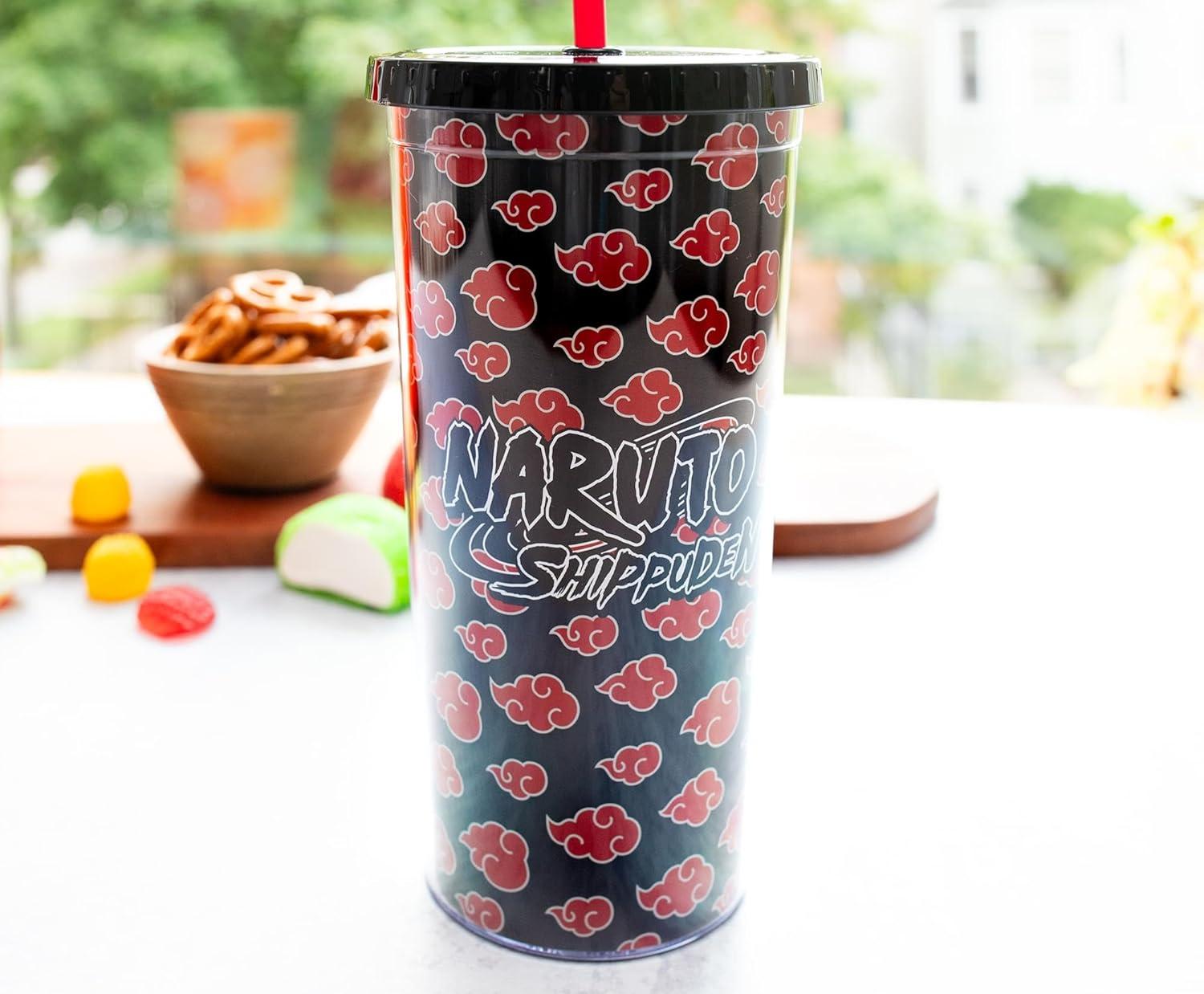 Just Funky Naruto Shippuden Akatsuki 20-Ounce Carnival Cup With Lid and Straw