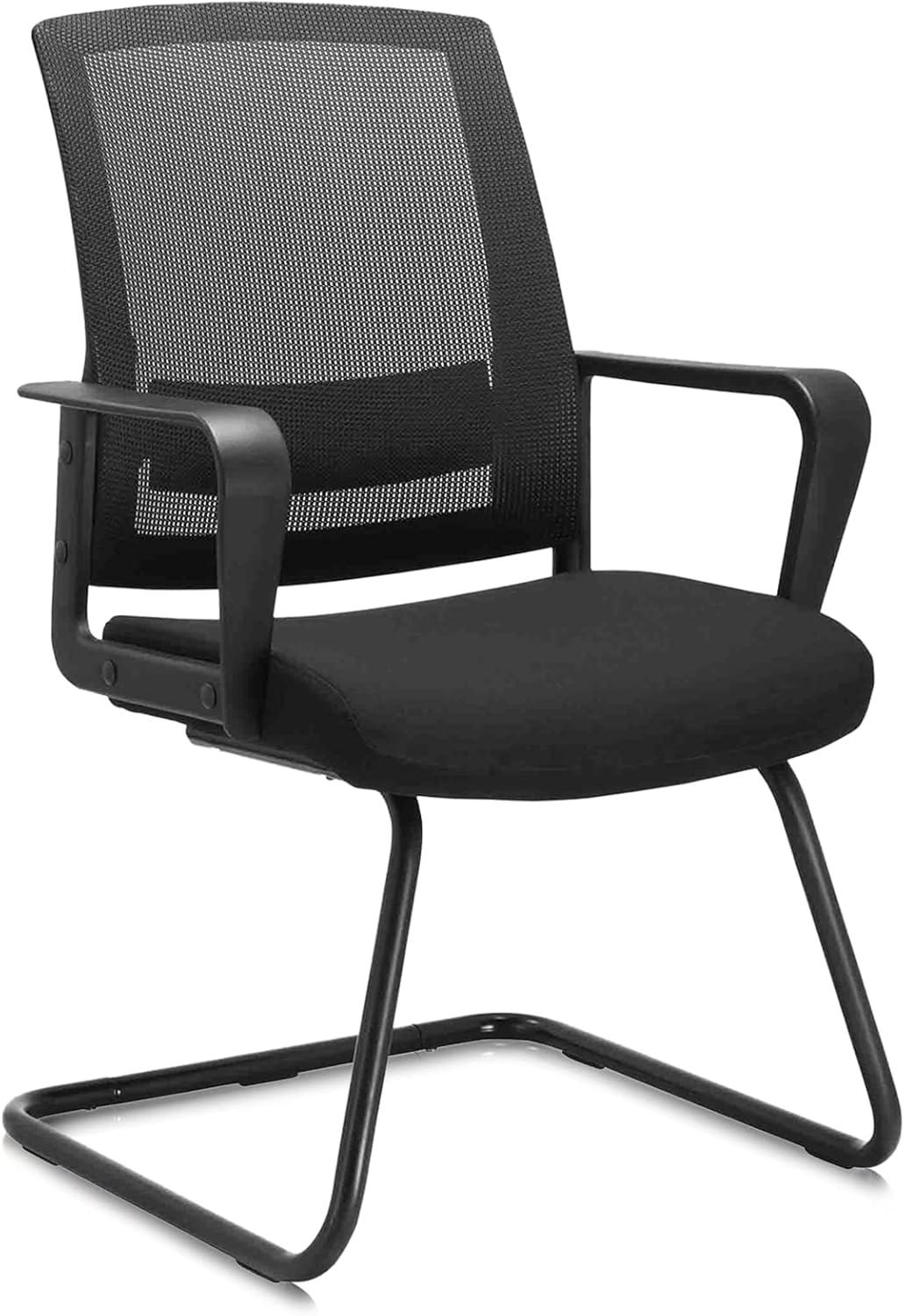 Office Guest Chair with Lumbar Support Mid Back Mesh Space Air Grid Series Reception Conference Room