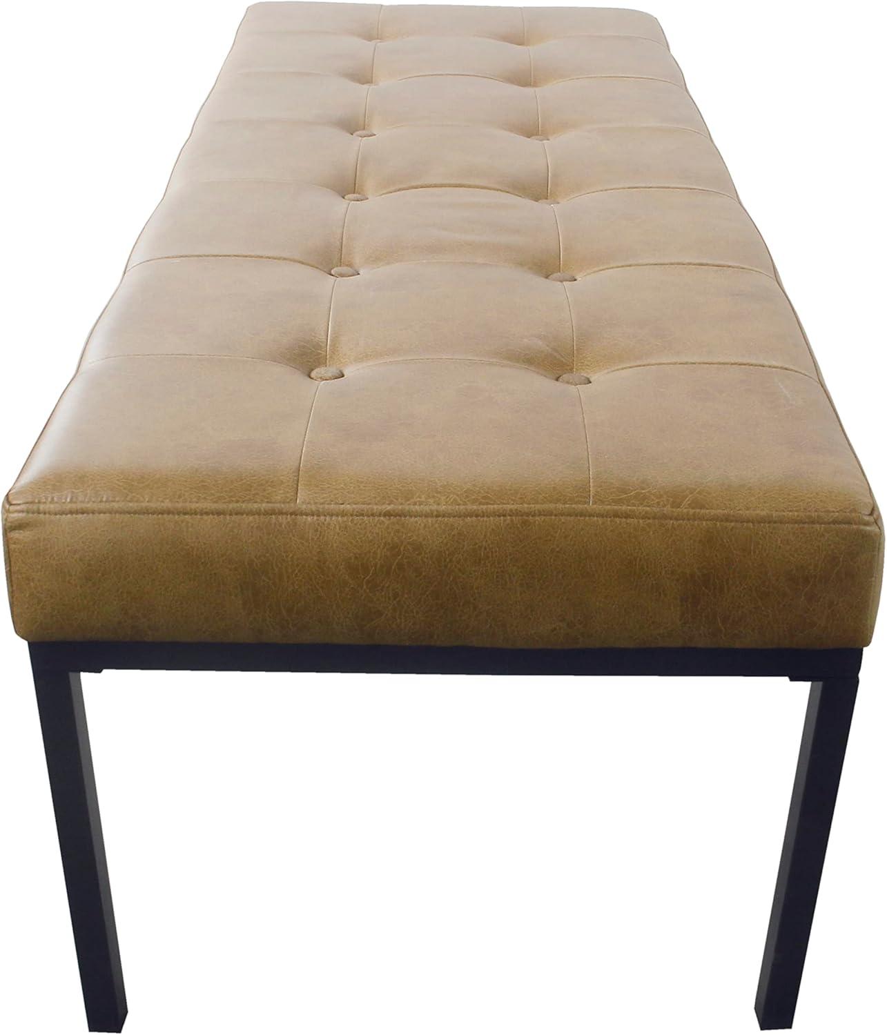 Tufted Metal Bench - HomePop