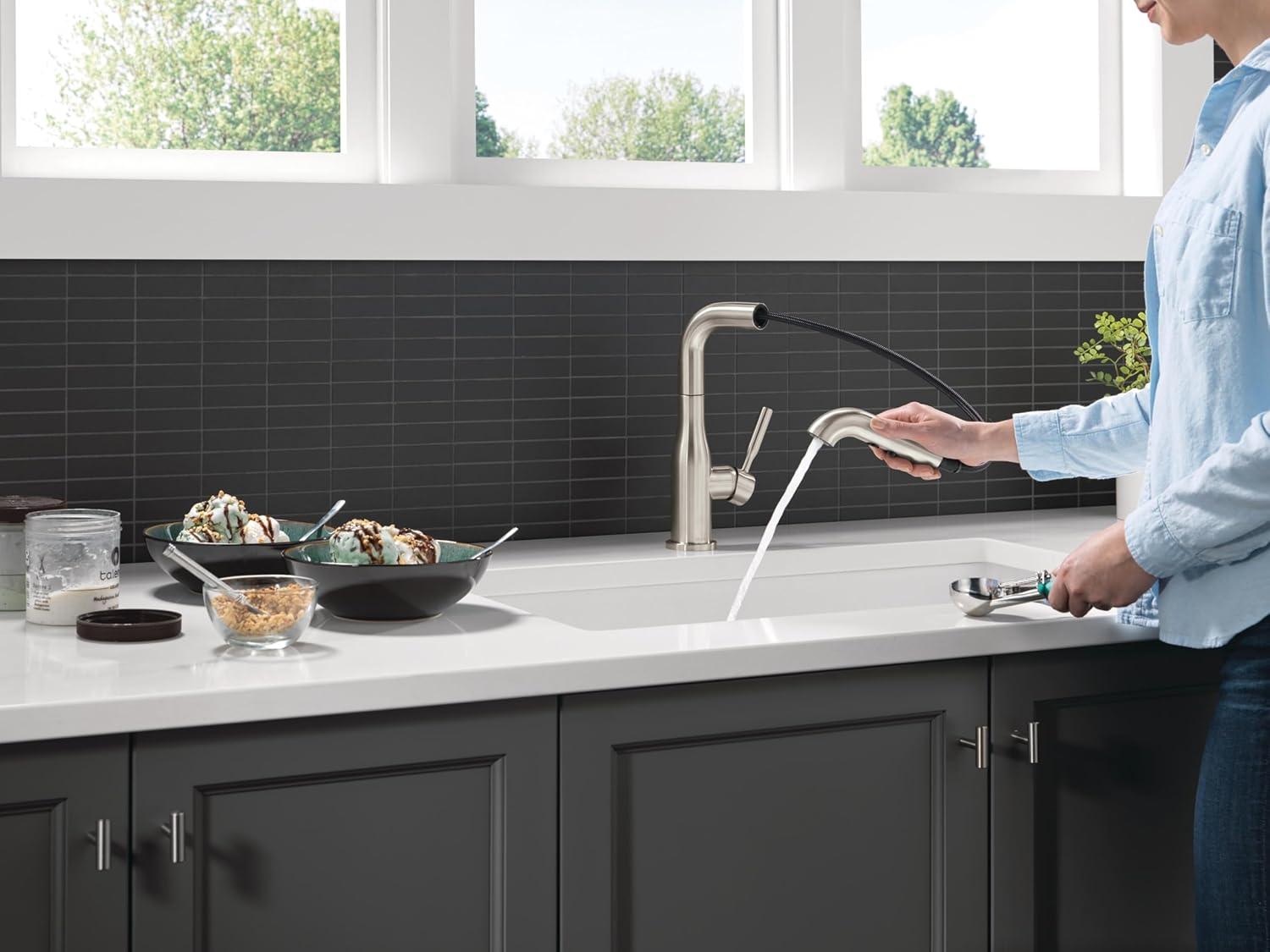 Delta 16943-Dst Almari 1.8 GPM Single Handlepull Out Kitchen Faucet - Stainless