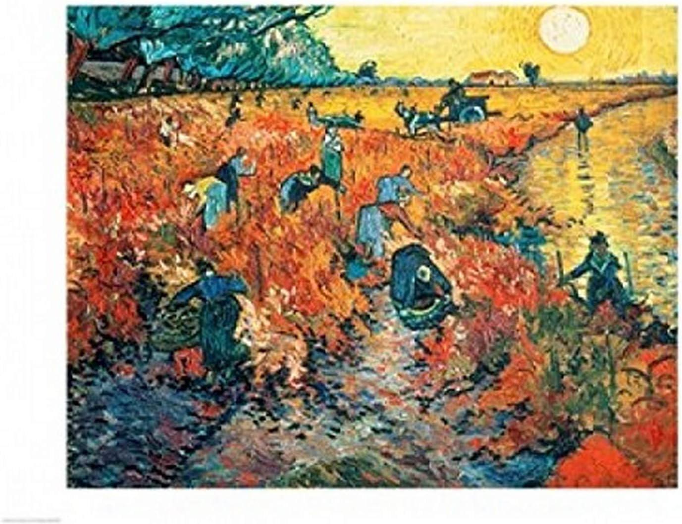 Red Vineyards at Arles 1888 Poster Print by Vincent Van Gogh - 24 x 18 inches