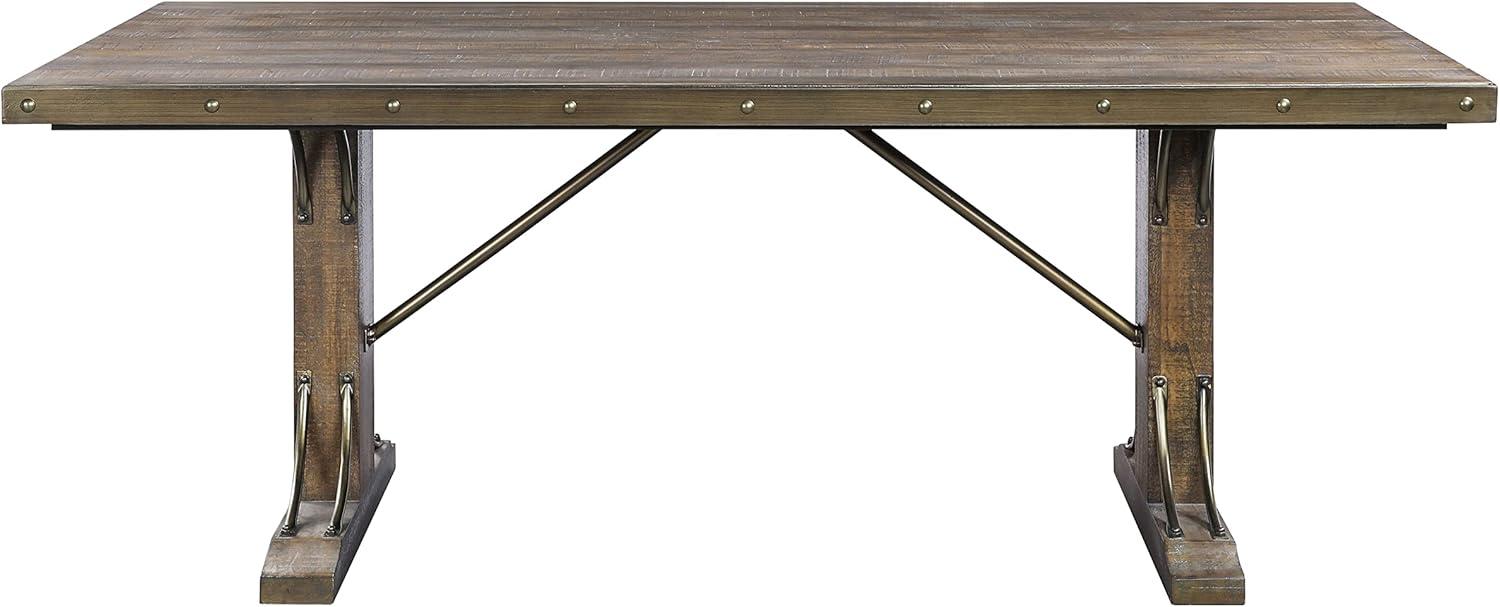 Raphaela 78" Reclaimed Wood Extendable Dining Table in Weathered Cherry