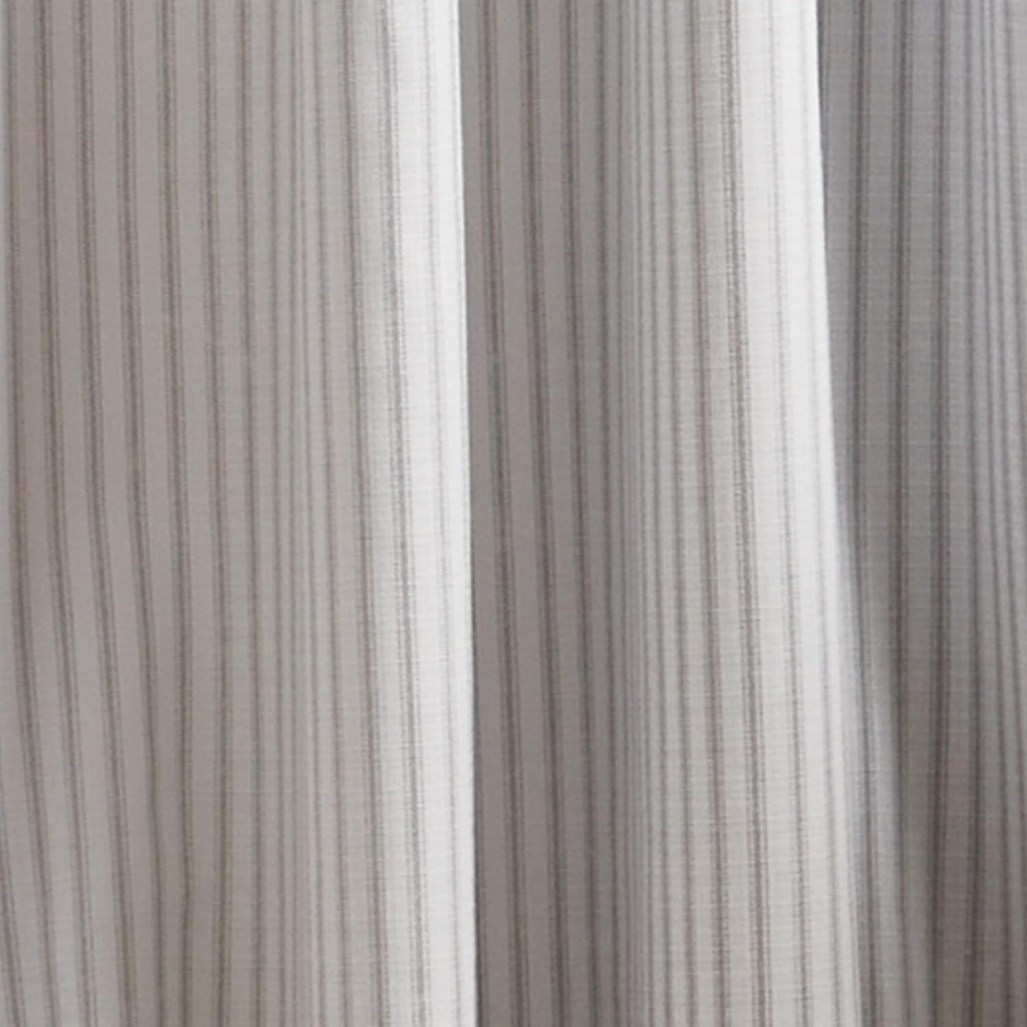 Ticking Cotton Blend Striped Blackout Rod Pocket Curtain Panels