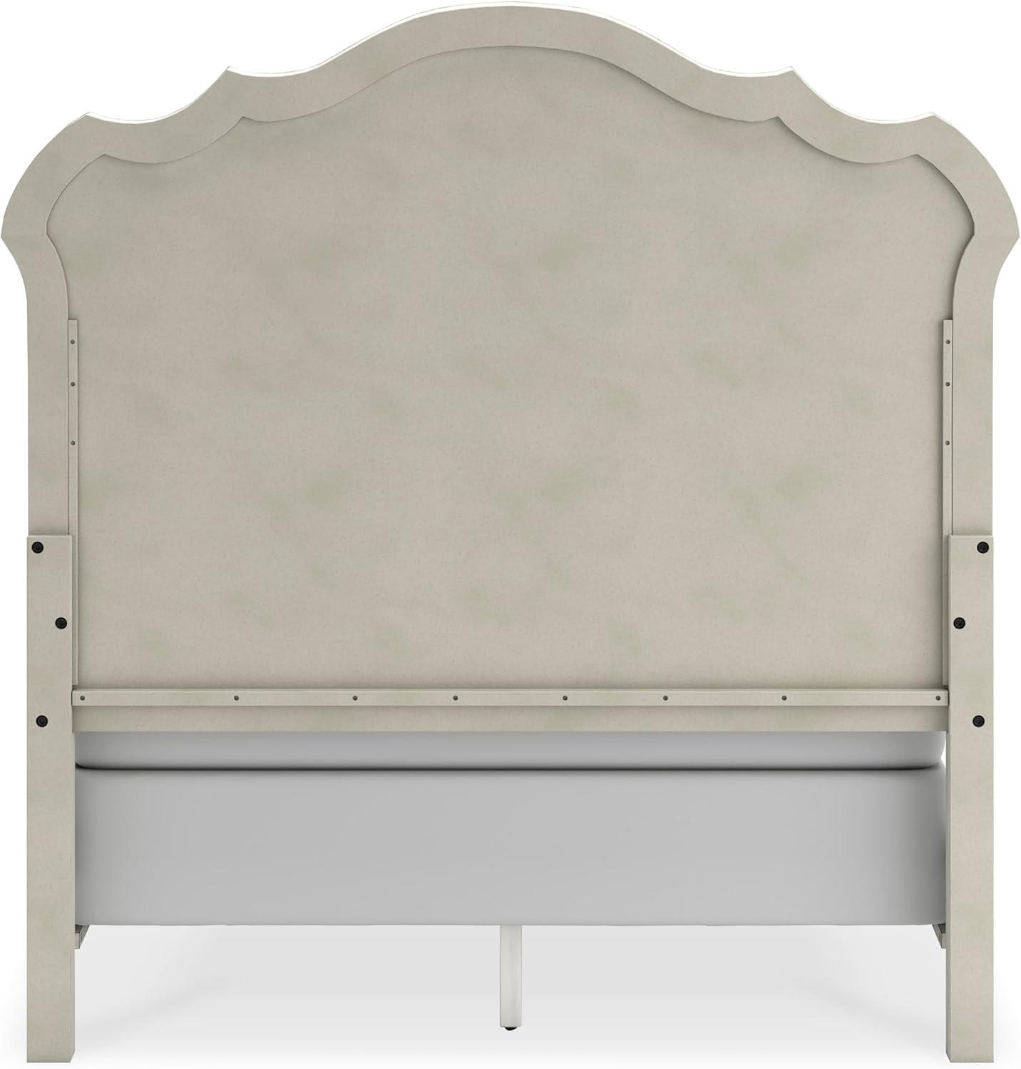 Queen White Tufted Upholstered Wood Headboard