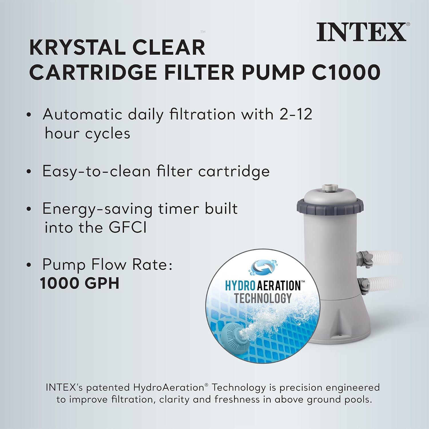 Intex 15FT X 48IN GREYWOOD PRISM FRAME PREMIUM POOL SET