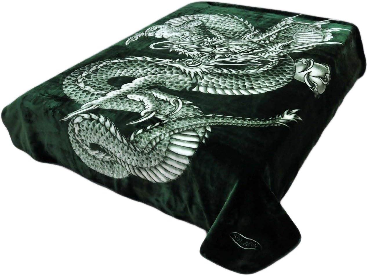Solaron Black Polyester Reversible Bed Blanket Queen