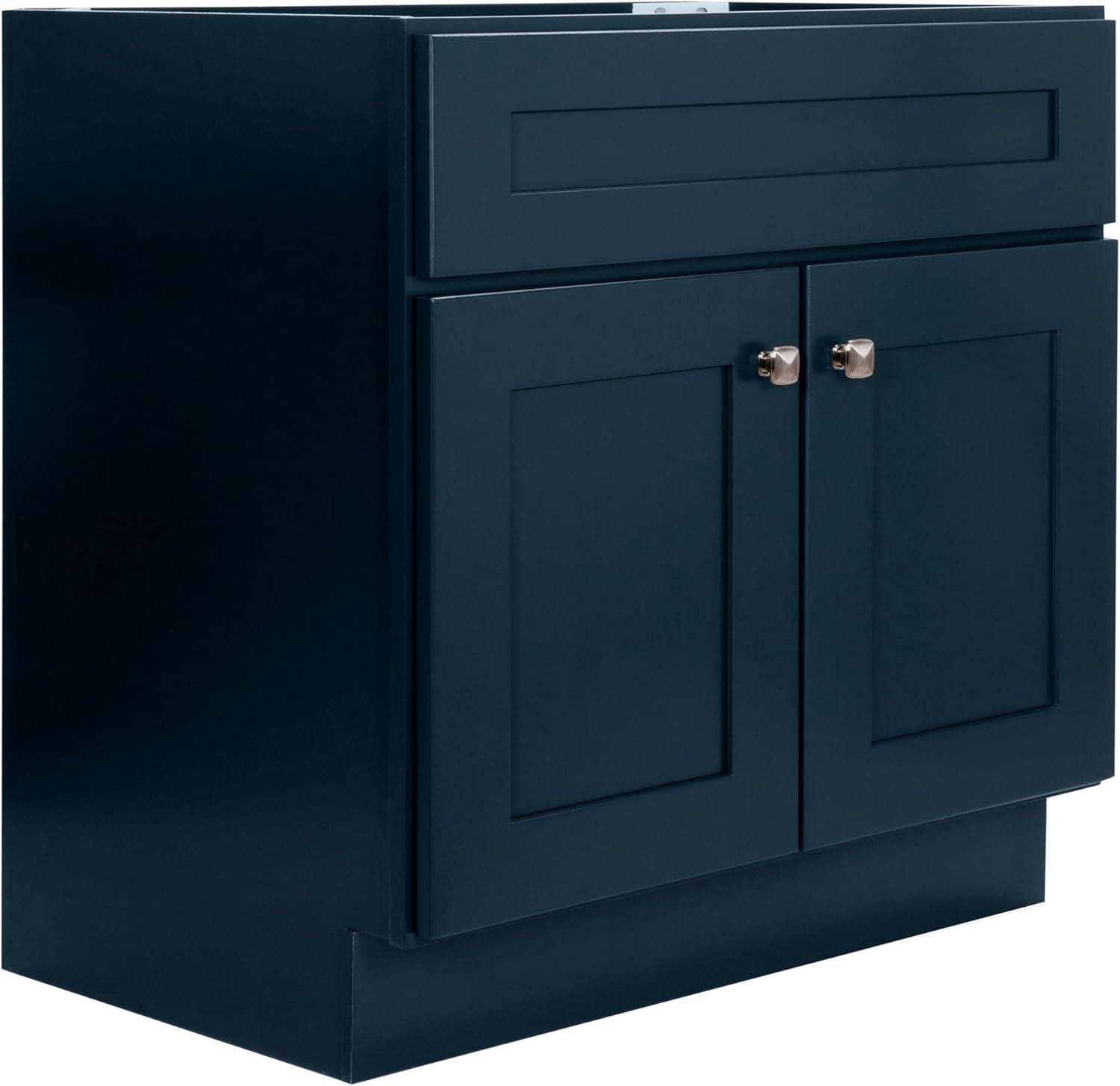 Brookings 30-Inch Dark Blue Wood Bathroom Vanity