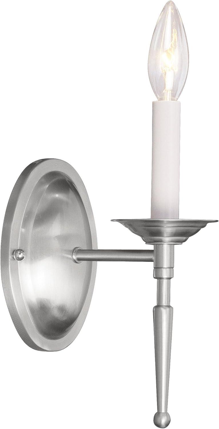 Williamsburgh Brushed Nickel 9.5" Traditional Wall Sconce