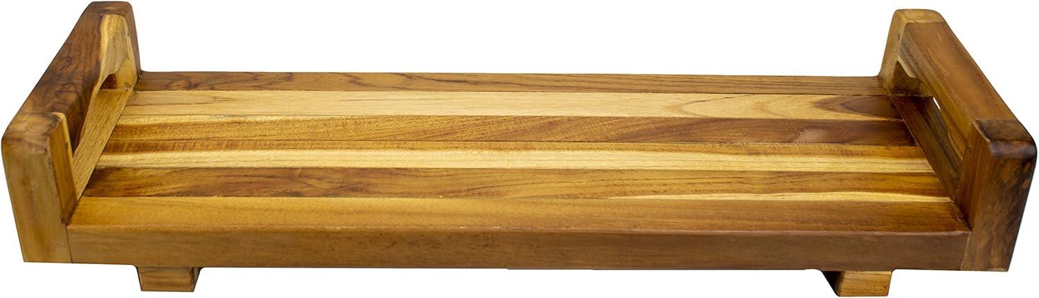 Eleganto 29" Solid Teak Versatile Bathroom Caddy Bench