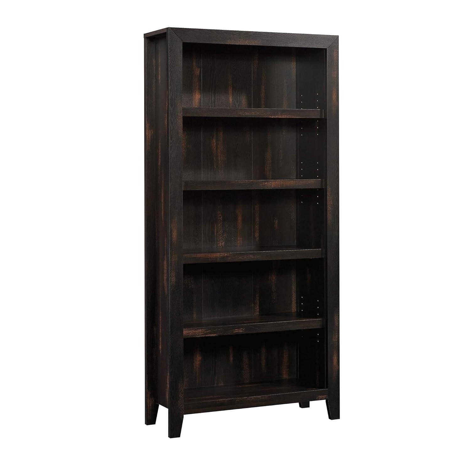 Sauder Dakota Pass 5-Shelf Bookcase, Char Pine Finish