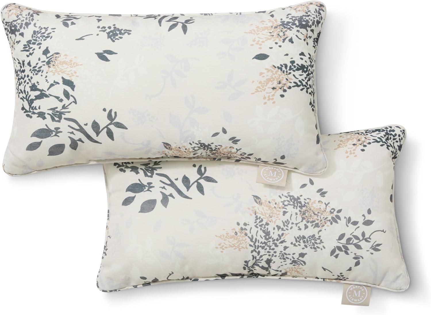 Martha Stewart MARTHA STEWART Charming Foliage Indoor Outdoor Pillow 2-Pack Set, 18" (Set of 2)