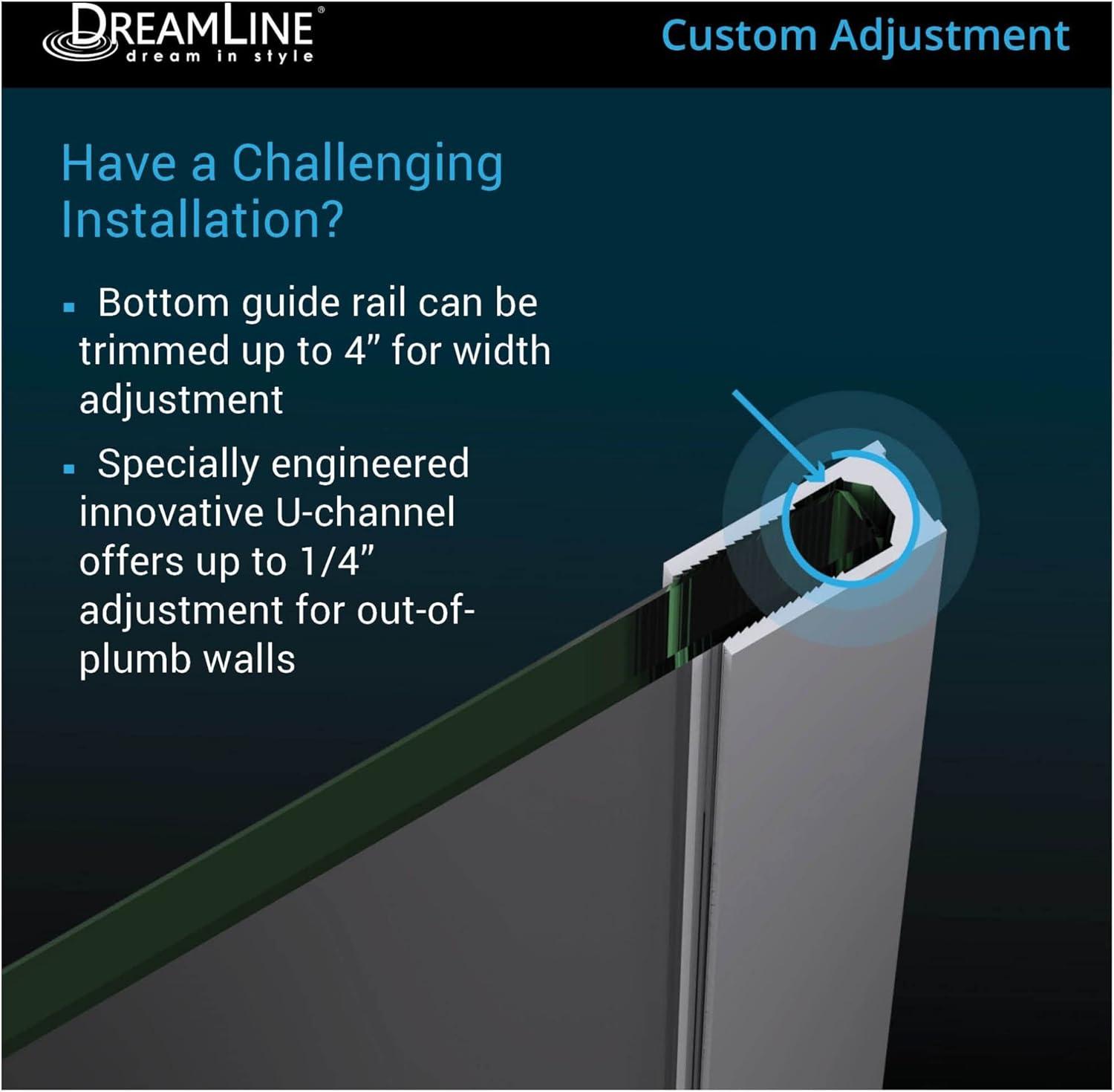 DreamLine Mirage-X 55 - 59 inch W x 71 inch H Frameless Sliding Shower Door