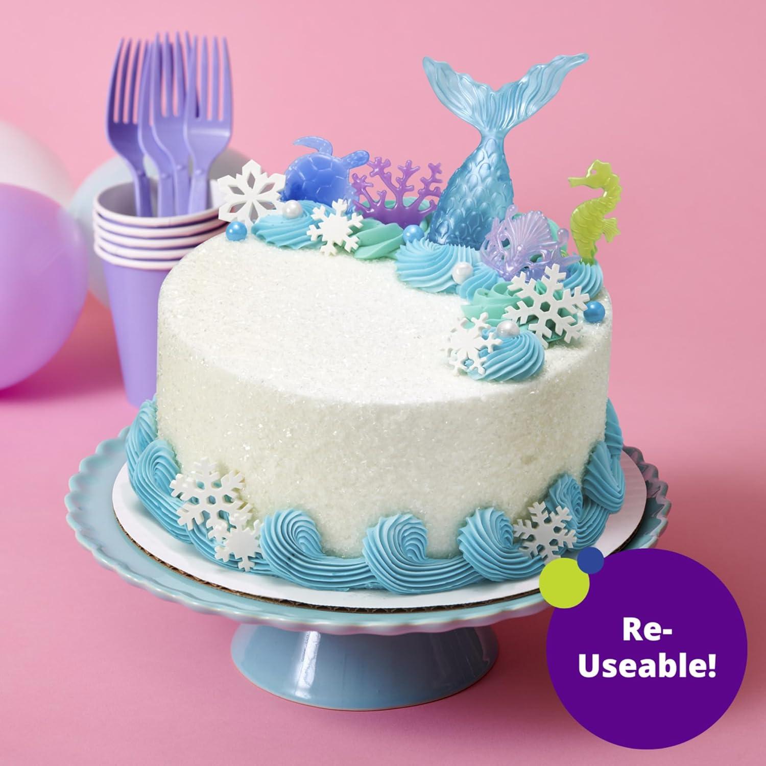 Mystical Mermaid Translucent Plastic Cake Decorating Set