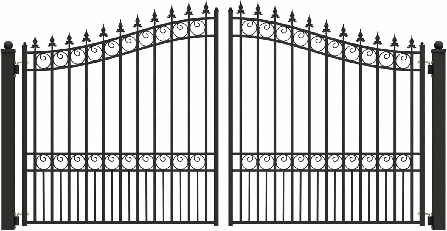 ALEKO Prague Black Metal Gate