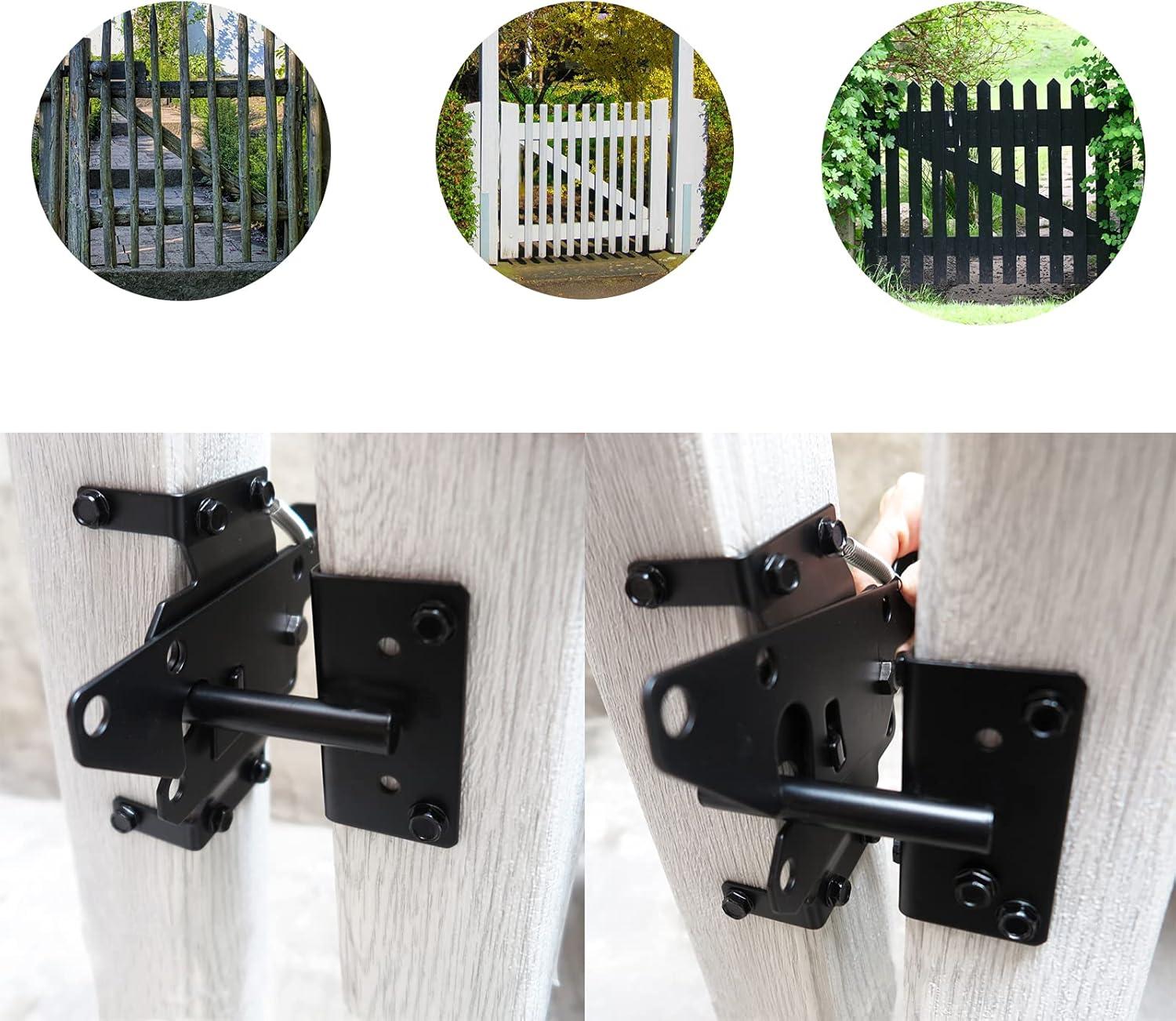 Heavy Duty Black Powder Coated Steel Gate Latch