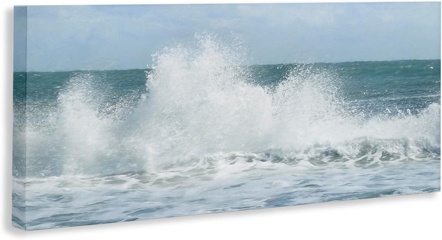 Stupell Industries Ocean Waves Crashing Foam Splash, 24" x 10"