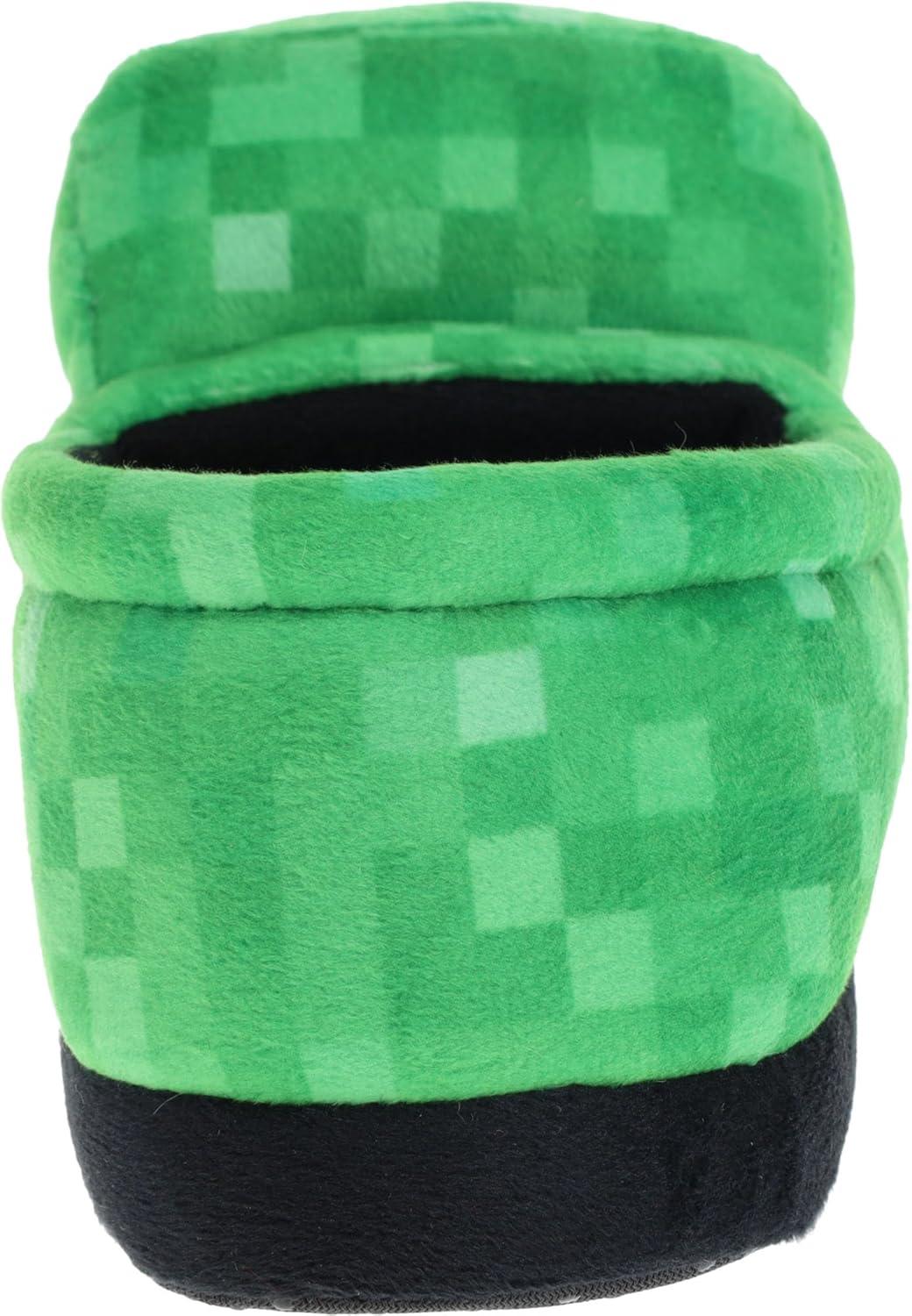 Green Minecraft Creeper Kids' Slip-On Slippers