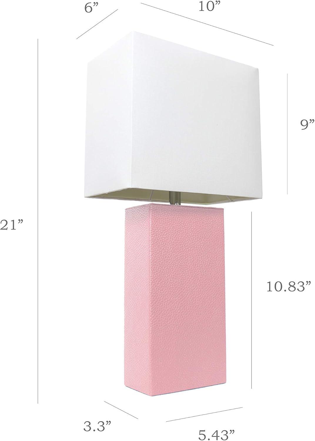 21" Monaco Avenue Modern Leather Table Lamp - Elegant Designs