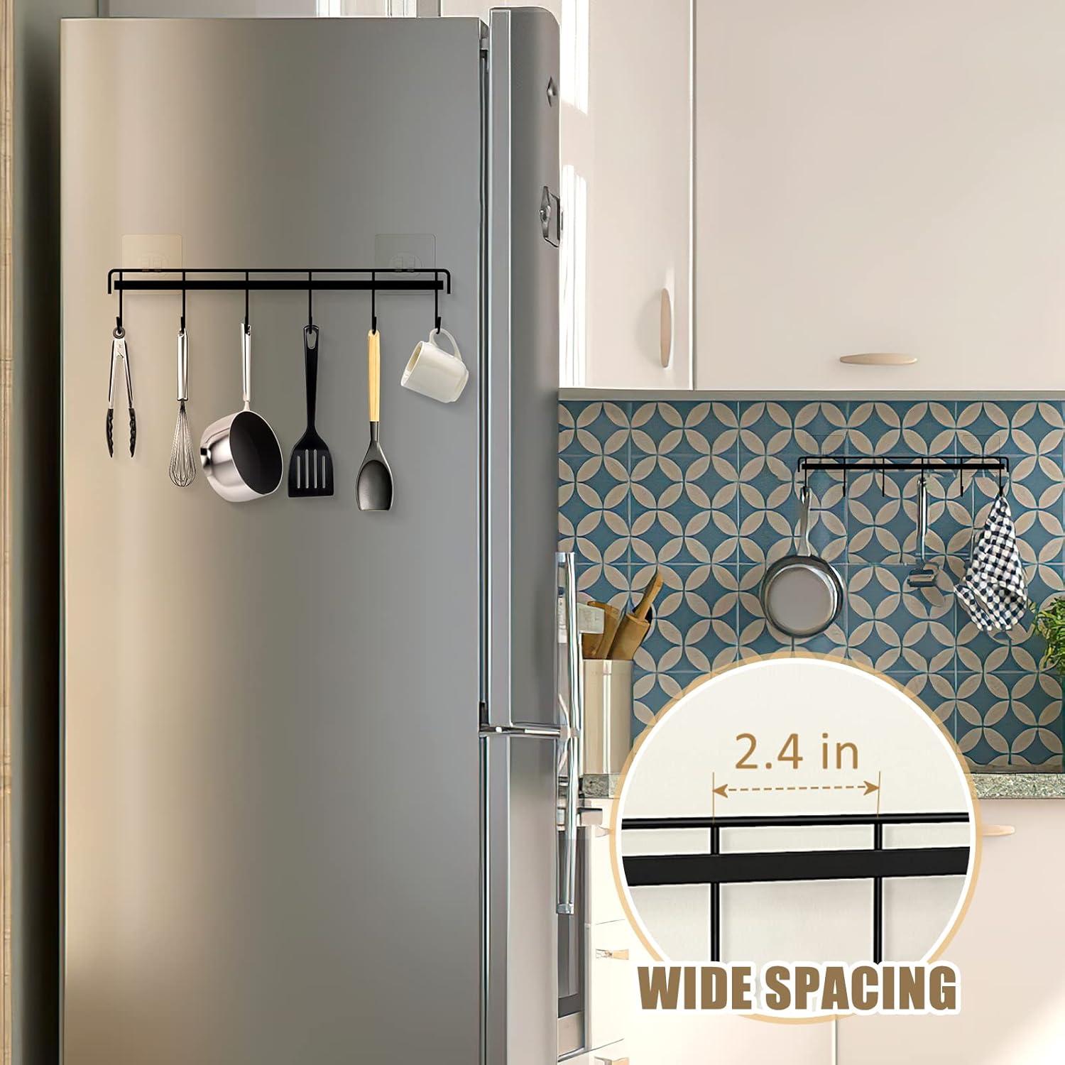 Prep & Savour Kitchen Utensil Rack Wall Mount, Adhesive Kitchen Utensil Hanger No Drilling