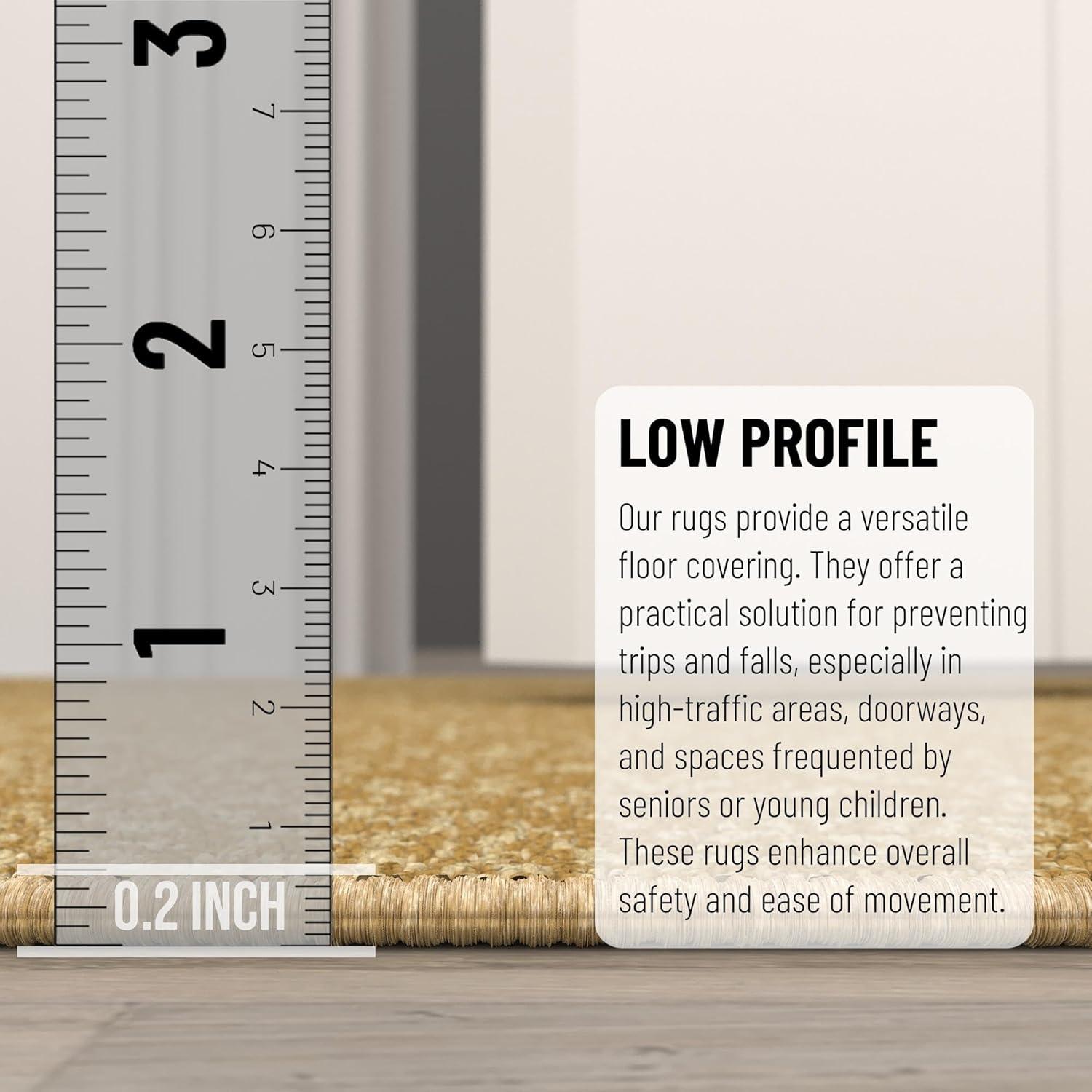 Ottomanson Ottohome Non-Slip Solid Area Rug For Living Room, Hallway Runner, Entryway Rug