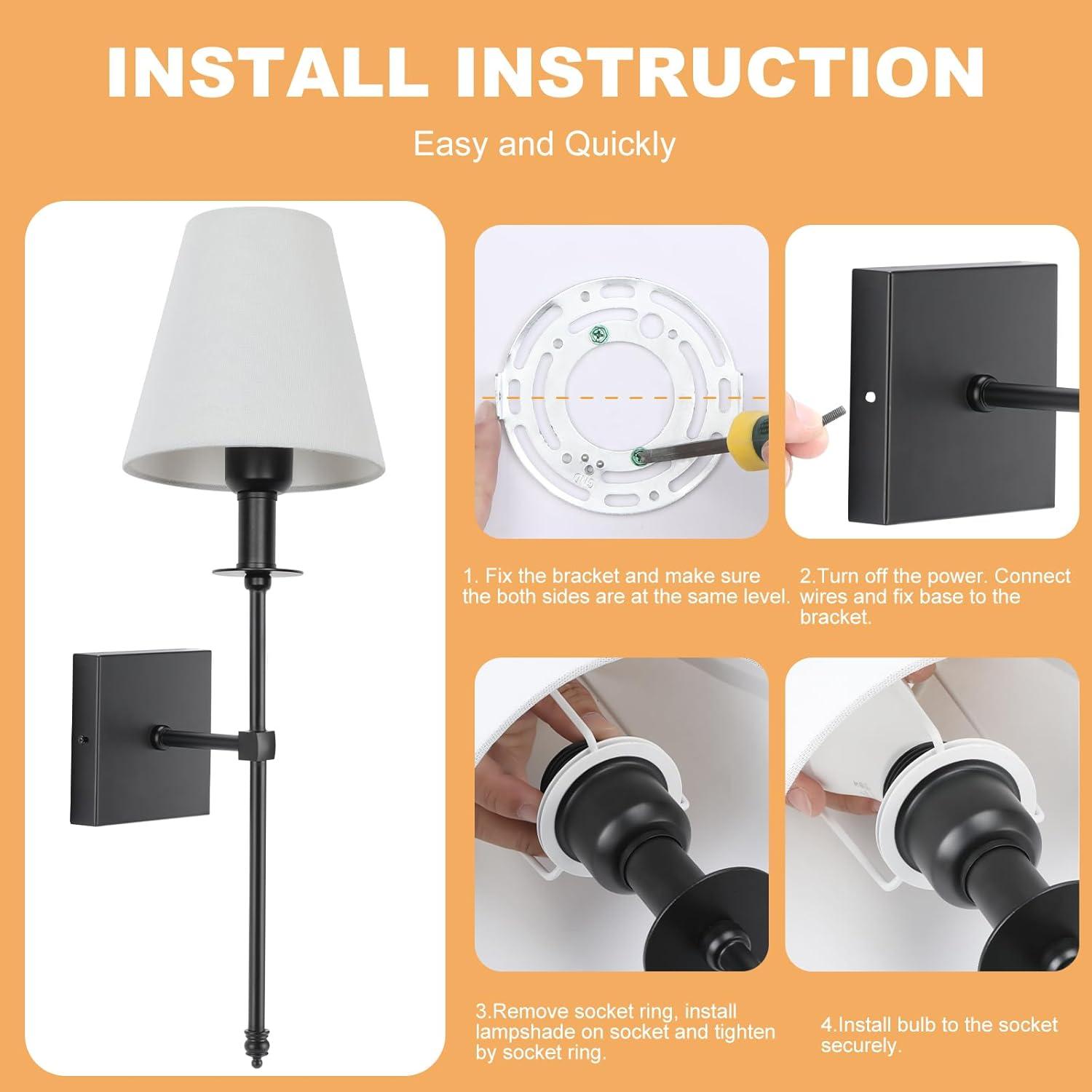 Battery Operated Black Wall Sconce Set Of 2,not Hardwired Fixture Wireless Wall Light ,dimmable Picture Sconces Cordless ,Easy To Install Battery Powered Lamp,for Bedroom, Lounge, Farmhouse Gallery