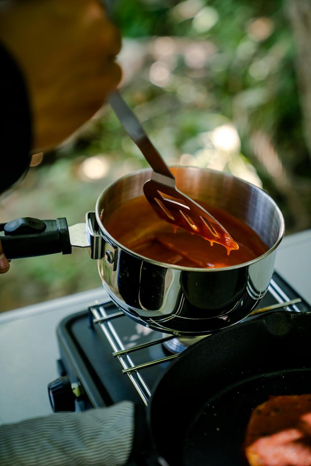 Polished Stainless Steel 7-Piece Stackable Cookware Set