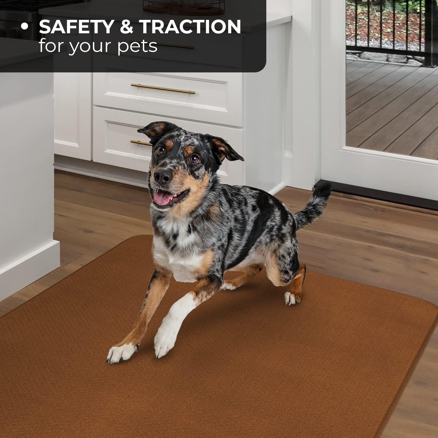 Skid-resistant Carpet Indoor Area Rug Floor Mat - Toffee Brown - 4' X 4' - Many Other Sizes to Choose From