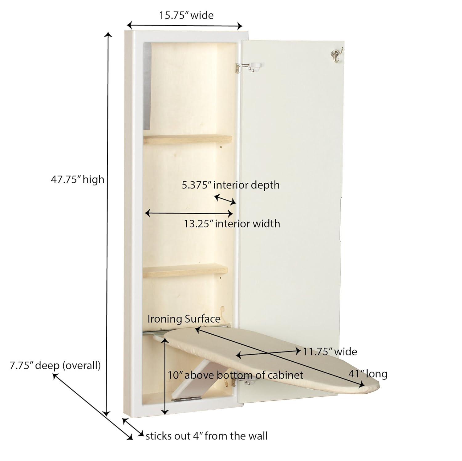 Household Essentials Ironing Board Cabinet, White
