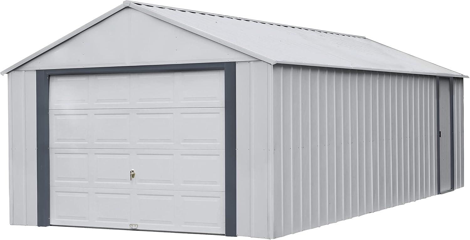 Murryhill 12' x 24' Gray Galvanized Steel Garage Kit