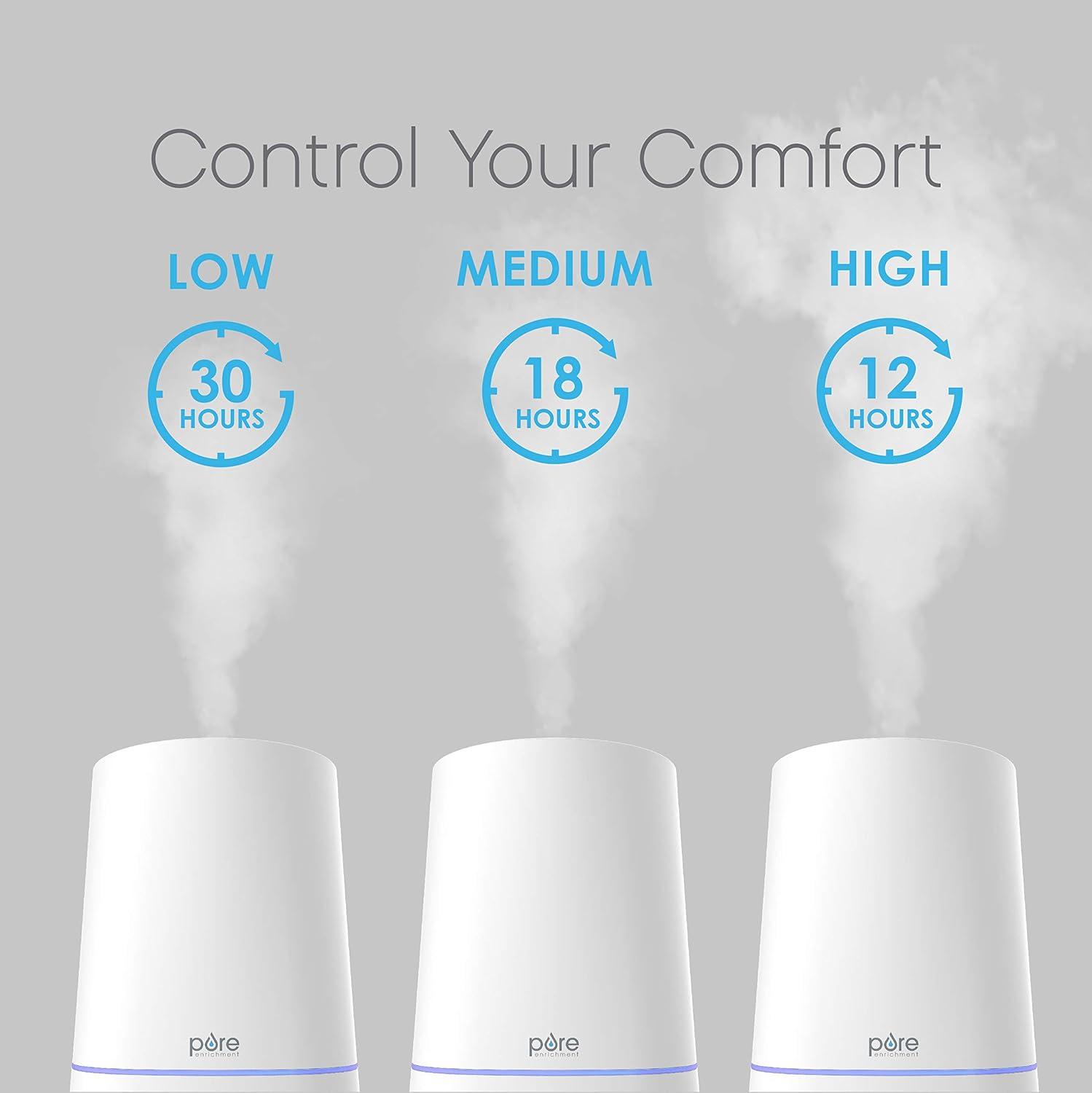 Pure Enrichment Pure Enrichment Hume 3.7 Gallons Cool Mist Ultrasonic Tabletop Humidifier for 300 Cubic Feet