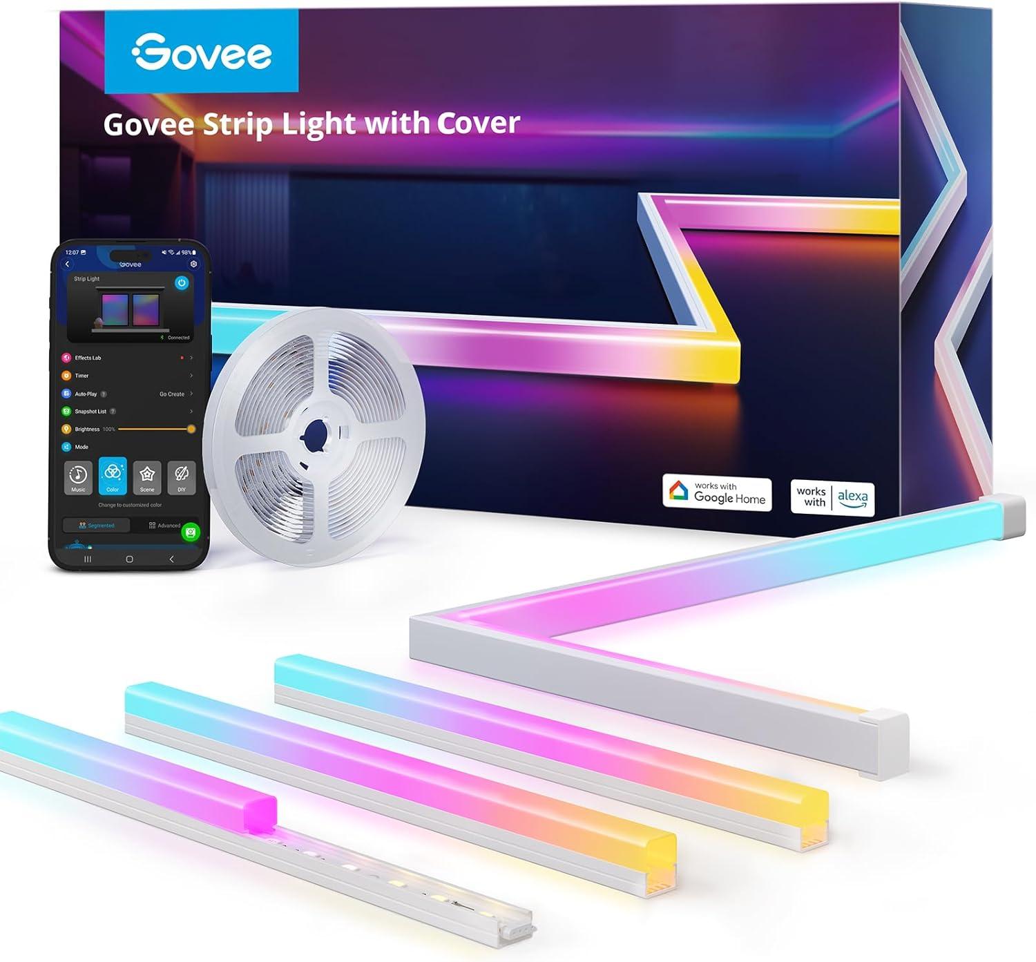 Govee 16.4ft RGBIC LED Strip Lights with Covers