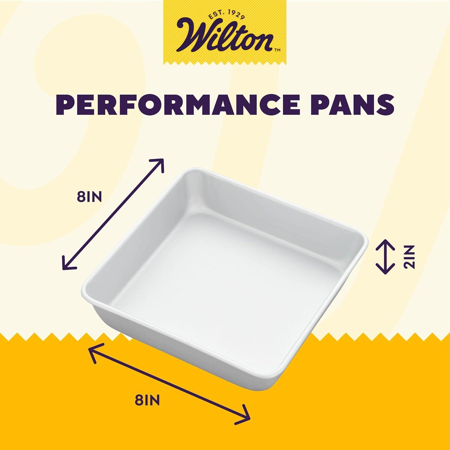 Wilton Performance Pans Aluminum Square Cake and Brownie Pan, 8-Inch