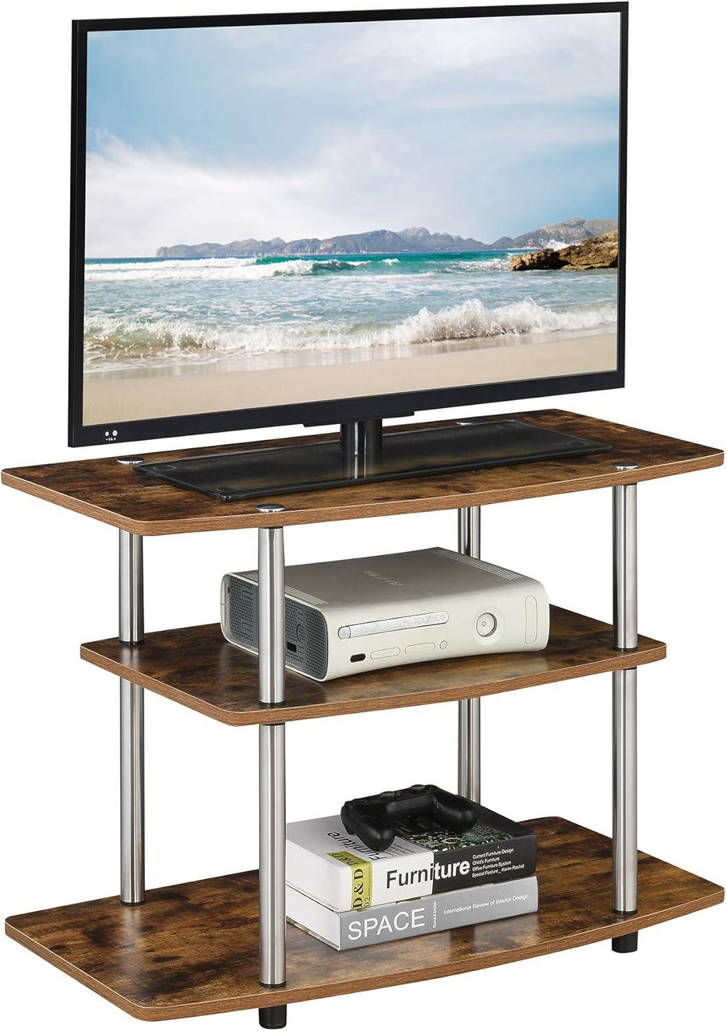 Convenience Concepts Designs2Go No Tools 3 Tier TV Stand, Barnwood