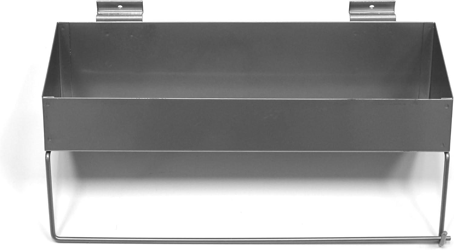 Silver Heavy Duty Steel Paper Towel Holder Shelf