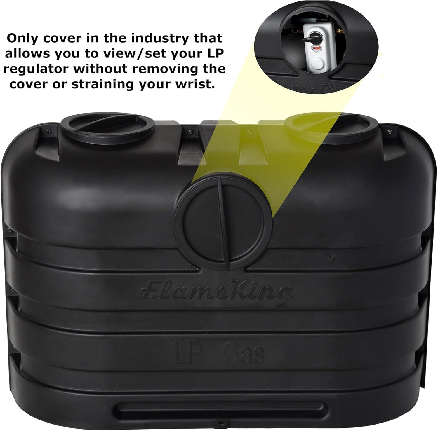 Black Heavy Duty Dual Propane Tank Cover for RV