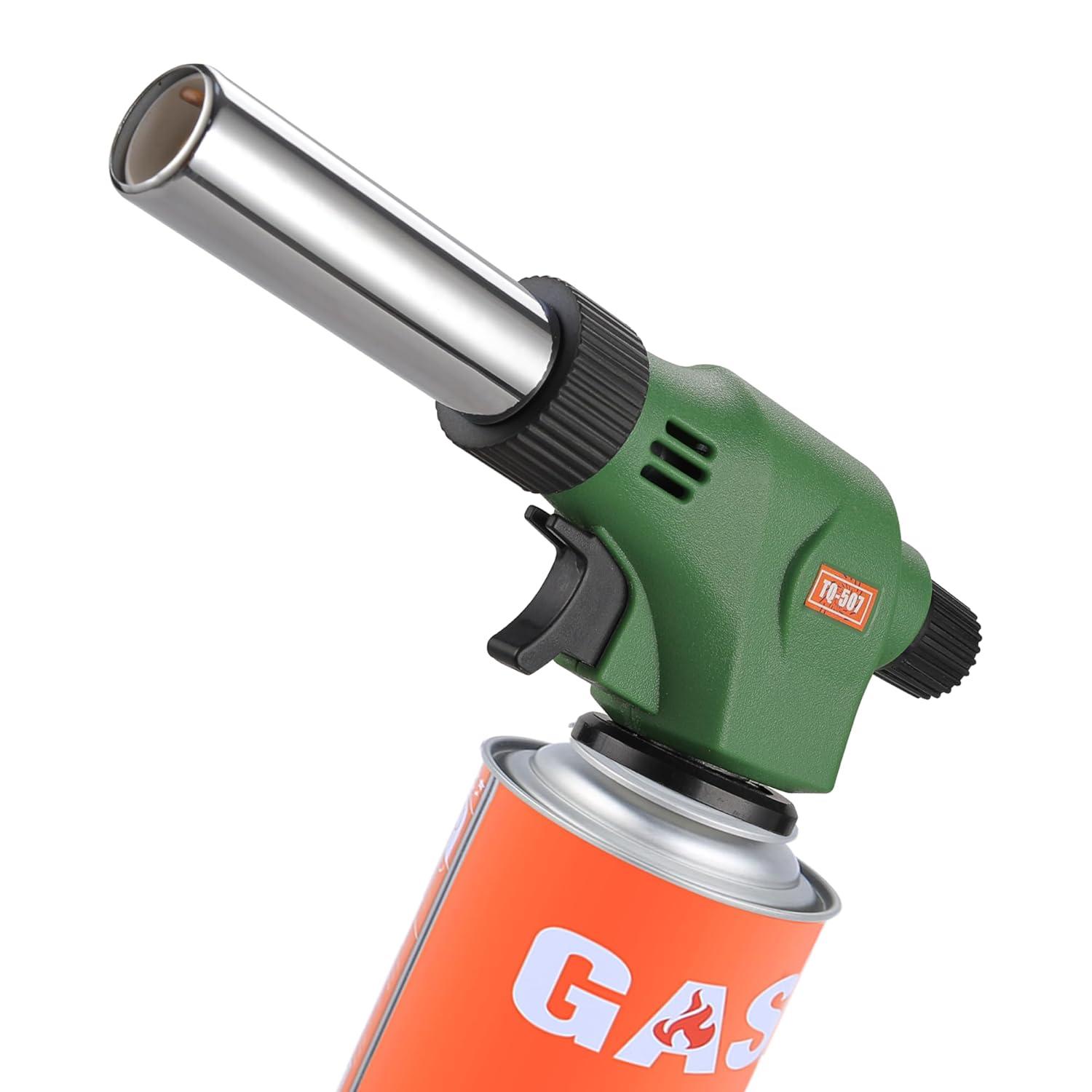 Versatile Butane Torch Kitchen Blow Lighter, With Adjustable Flame for Cooking, Creme Brulee, Sushi, Searing, Baking, BBQ - Professional Cooking Torch (Butane Gas Not Included)