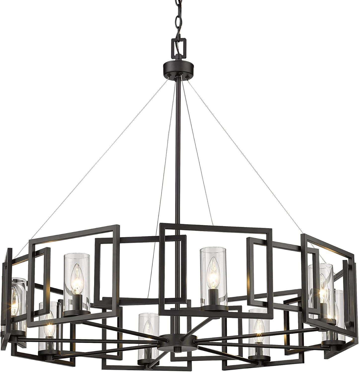 Golden Lighting Marco 8-Light Chandelier in Matte Black